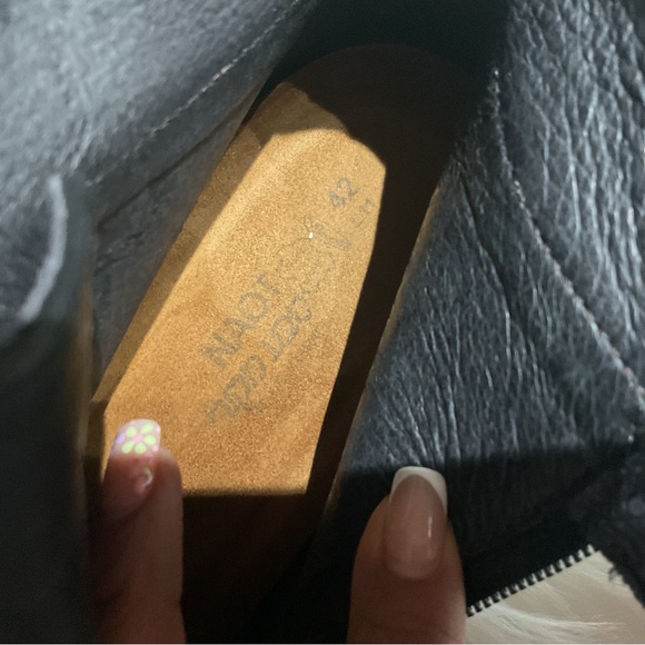 Naot Black Leather Combat Boots Size 42 - Picture 10 of 10